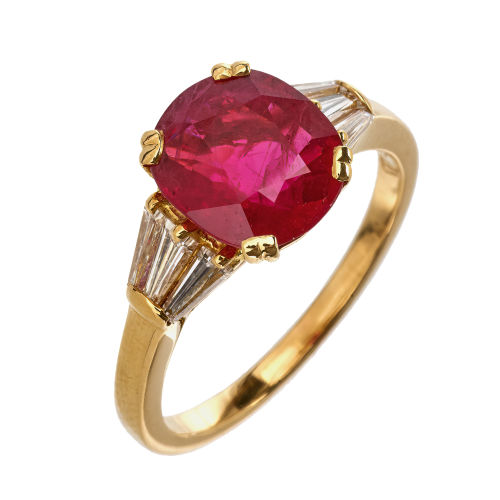 RUBIN-DIAMANT-RING : T�nnler, Z�rich (DOBIASCHOFSKY AUKTIONEN AG)