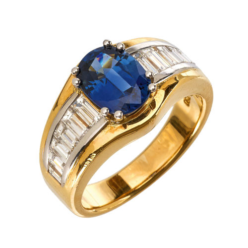 SAPHIR-DIAMANT-RING : T�nnler, Z�rich (DOBIASCHOFSKY AUKTIONEN AG)