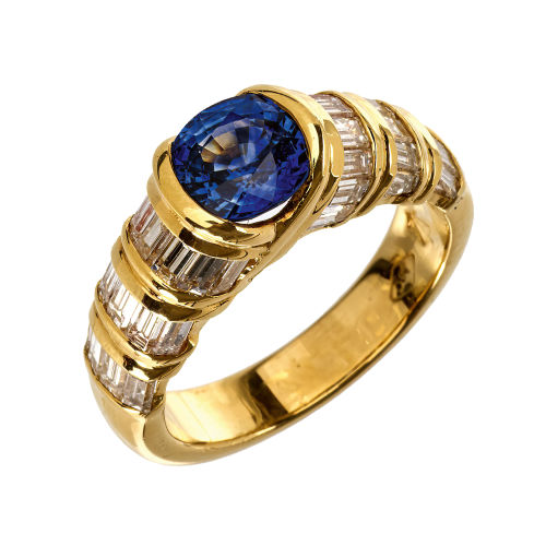 SAPHIR-DIAMANT-RING : T�nnler, Z�rich (DOBIASCHOFSKY AUKTIONEN AG)