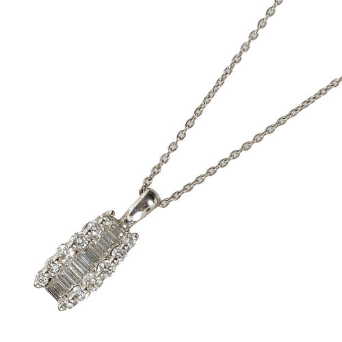 DIAMANT-ANH�NGER MIT KETTE : (DOBIASCHOFSKY AUKTIONEN AG)