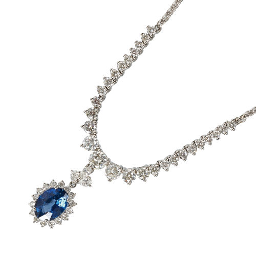 SAPHIR-BRILLANT-COLLIER : (DOBIASCHOFSKY AUKTIONEN AG)