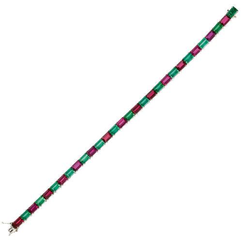 TURMALIN-GRANAT-BRACELET : (DOBIASCHOFSKY AUKTIONEN AG)