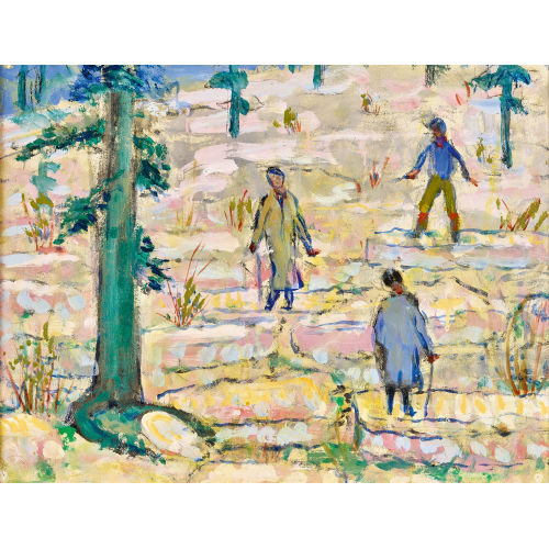 ALBERT SCHMIDT : Promeneur dans la for�t (DOBIASCHOFSKY AUKTIONEN AG)