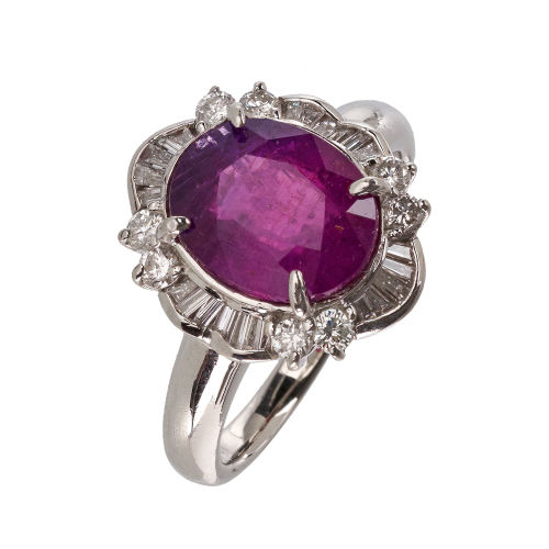 RUBIN-DIAMANT-RING : (DOBIASCHOFSKY AUKTIONEN AG)