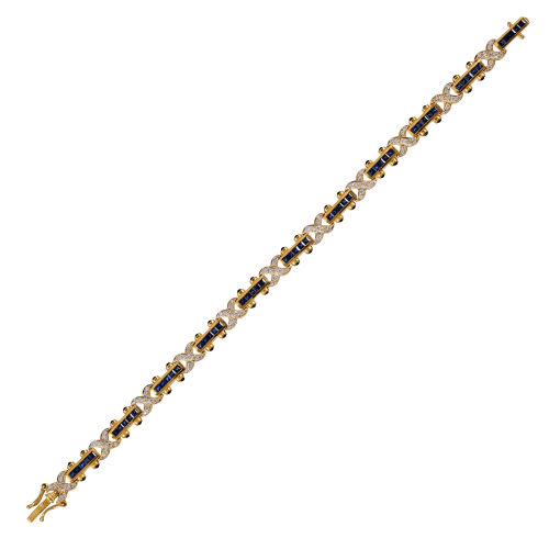 SAPHIR-BRILLANT-BRACELET : (DOBIASCHOFSKY AUKTIONEN AG)