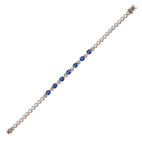 SAPHIR-DIAMANT-BRACELET : (DOBIASCHOFSKY AUKTIONEN AG)