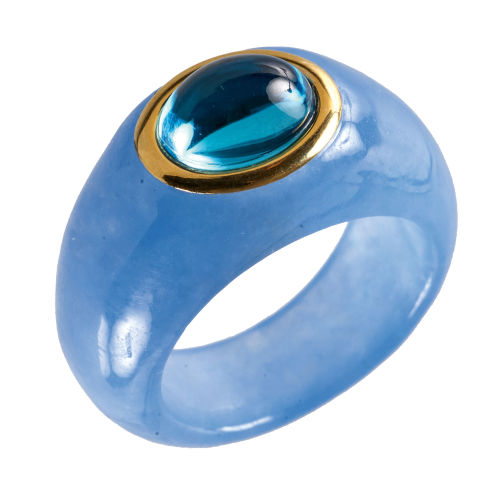 TOPAS-JADE-RING : (DOBIASCHOFSKY AUKTIONEN AG)