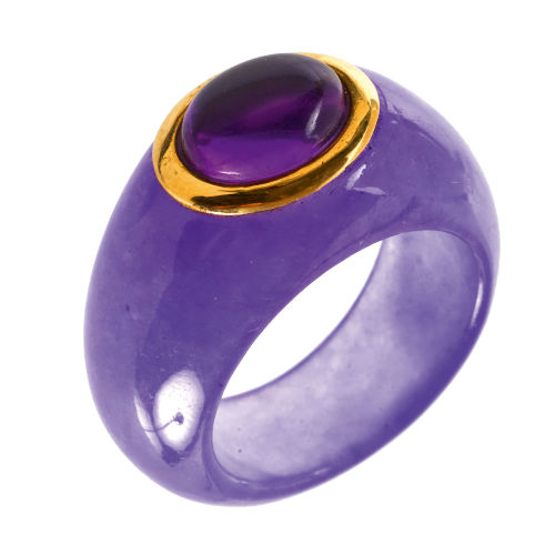 AMETHYST-JADE-RING : (DOBIASCHOFSKY AUKTIONEN AG)