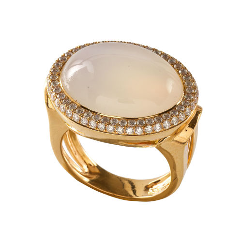 MONDSTEIN-DIAMANT-RING : (DOBIASCHOFSKY AUKTIONEN AG)