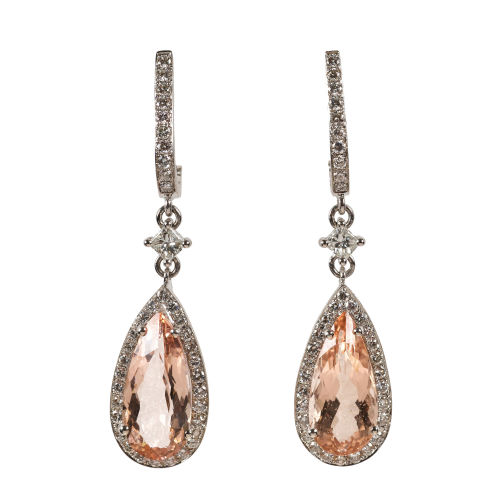 MORGANIT-DIAMANT-OHRH�NGER : (DOBIASCHOFSKY AUKTIONEN AG)
