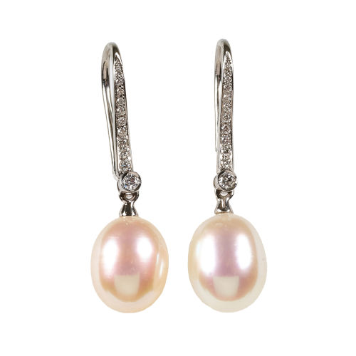 PERLEN-DIAMANT-OHRH�NGER : (DOBIASCHOFSKY AUKTIONEN AG)