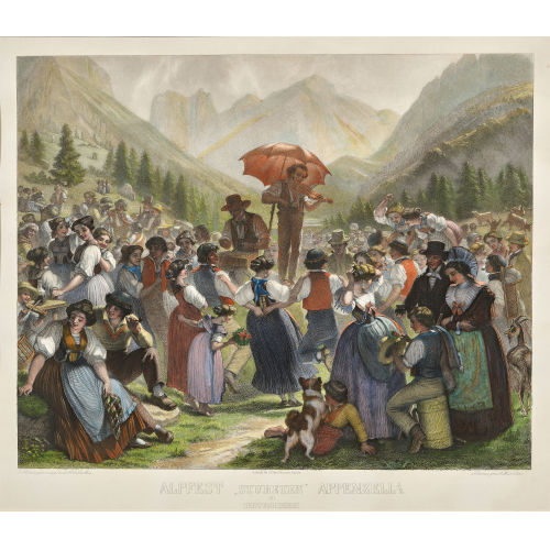 EMIL RITTMEYER : 'Alpfest 'Stubeten' Appenzell IR. im Sentisgebirge' (DOBIASCHOFSKY AUKTIONEN AG)