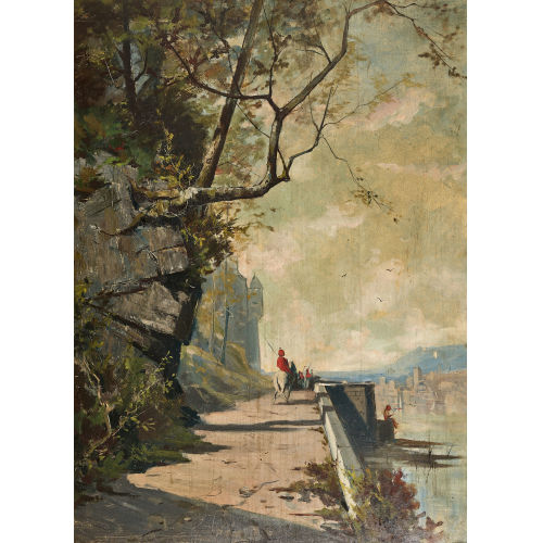 KARL STAUFFER-BERN : Reiter am Ufer (DOBIASCHOFSKY AUKTIONEN AG)