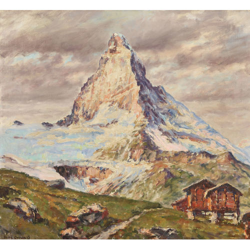 FRITZ OSSWALD : 'Matterhorn vom Riffelweg' (DOBIASCHOFSKY AUKTIONEN AG)