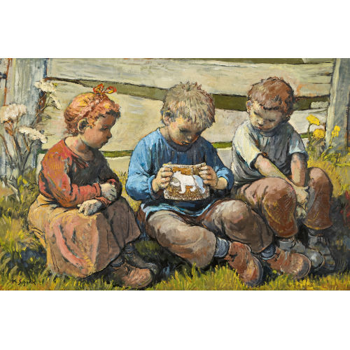 KARL SCHENK : Drei Kinder mit B�renmutz (DOBIASCHOFSKY AUKTIONEN AG)