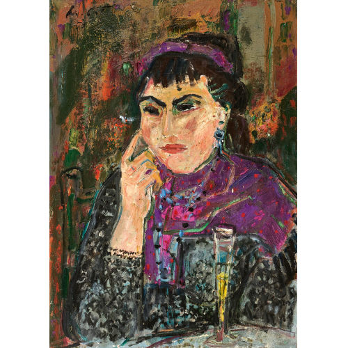 ADOLF HERBST : Sitzende nachdenkliche Dame (DOBIASCHOFSKY AUKTIONEN AG)