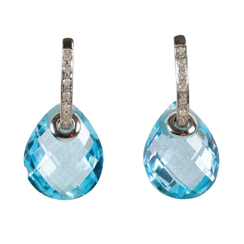 TOPAS-DIAMANT-OHRH�NGER : (DOBIASCHOFSKY AUKTIONEN AG)