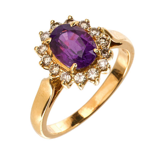 SAPHIR-BRILLANT-RING : (DOBIASCHOFSKY AUKTIONEN AG)