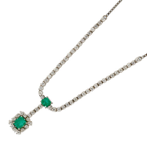 SMARAGD-BRILLANT-COLLIER : (DOBIASCHOFSKY AUKTIONEN AG)