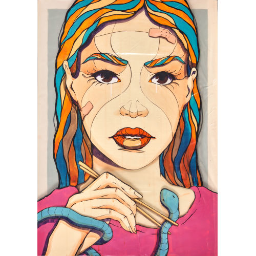 EL BOCHO : 'Girl with snake' (DOBIASCHOFSKY AUKTIONEN AG)