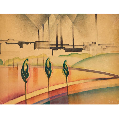 ZOLTAN KEMENY : Landschaft mit Fabrik (DOBIASCHOFSKY AUKTIONEN AG)