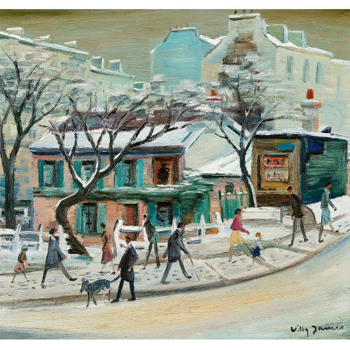 WILLY (EIGTL. ROCHAT JAMES : 'Le Lapin Agile sous la neige' (DOBIASCHOFSKY AUKTIONEN AG)