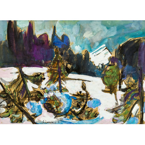 CARL WALTER LINER : Berglandschaft mit Schnee (DOBIASCHOFSKY AUKTIONEN AG)
