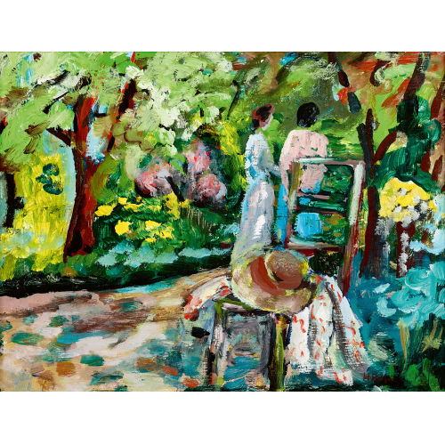 HANS BERGER : Zwei Frauen im Park (DOBIASCHOFSKY AUKTIONEN AG)