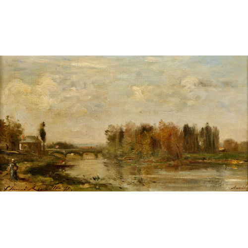 EDMOND CHARLES RENAULT : Au bord de la rivi�re (DOBIASCHOFSKY AUKTIONEN AG)