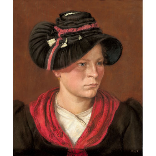 FRAN�OIS DE RIBAUPIERRE : Jeune femme d'Evol�ne (DOBIASCHOFSKY AUKTIONEN AG)