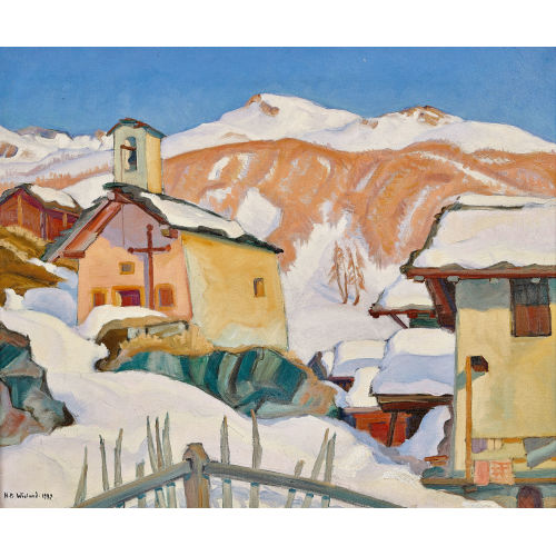 HANS BEAT WIELAND : L'ancienne chapelle de La Forclaz, Val d'H�rens (DOBIASCHOFSKY AUKTIONEN AG)