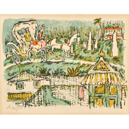 ALOIS CARIGIET : Kutschenfahrt (DOBIASCHOFSKY AUKTIONEN AG)