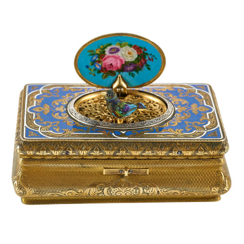 SINGVOGELDOSE : Genf, um 1850 (Charles Bruguier) (DOBIASCHOFSKY AUKTIONEN AG)