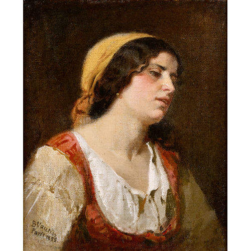 BENJAMIN I VAUTIER : Portr�t einer jungen B�uerin (DOBIASCHOFSKY AUKTIONEN AG)