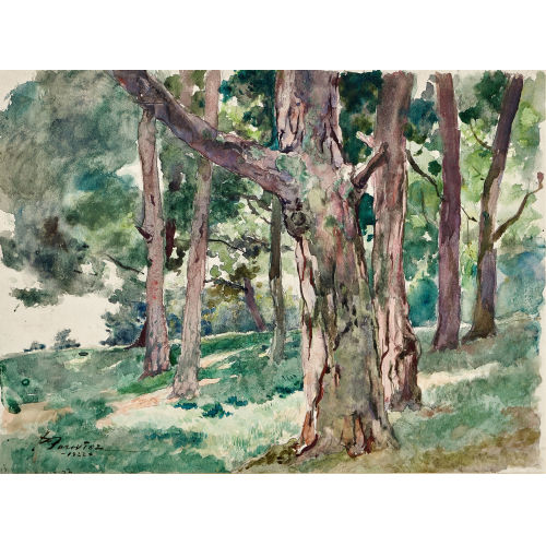 PAUL BOUVIER : Waldpartie (DOBIASCHOFSKY AUKTIONEN AG)