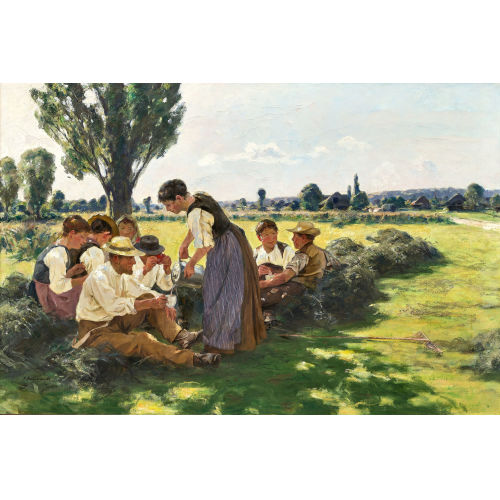 HANS BACHMANN : Rast bei der Heuernte (DOBIASCHOFSKY AUKTIONEN AG)