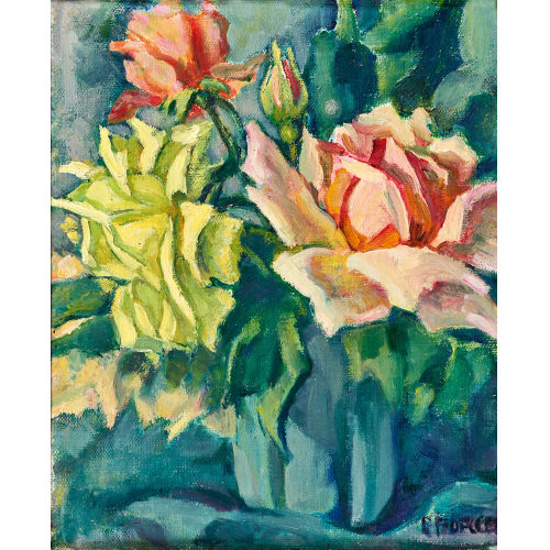 CLARA PORGES : Stillleben mit Rosen (DOBIASCHOFSKY AUKTIONEN AG)