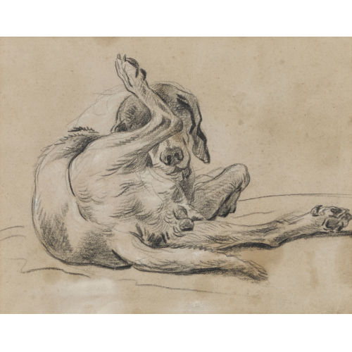 LOUIS-AUGUSTE (GEN. BRUN DE VERSOIX) BRUN : Hundestudie (DOBIASCHOFSKY AUKTIONEN AG)
