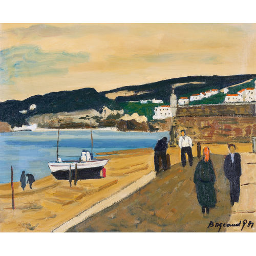 GEORGES BORGEAUD : Le quai en Bretagne (DOBIASCHOFSKY AUKTIONEN AG)