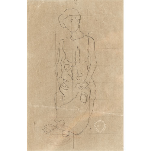 FERDINAND HODLER : Figurenstudie zu 'Die Heilige Stunde' (DOBIASCHOFSKY AUKTIONEN AG)