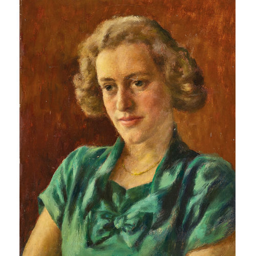 HANS ARNOLD ZELLER : 'Bildnis Frulein Elisabeth Laager' (DOBIASCHOFSKY AUKTIONEN AG)
