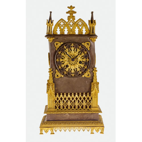 STEHPENDULE : Neugotisch, Frankreich, um 1850-1860 (DOBIASCHOFSKY AUKTIONEN AG)