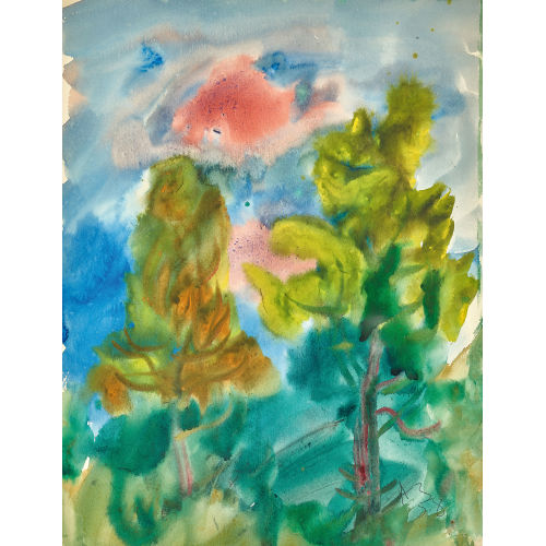 ANATOLY TIMOFEEVIC ZVEREV : Landschaft mit B�umen (DOBIASCHOFSKY AUKTIONEN AG)