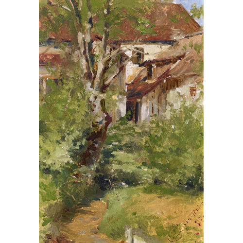 CHARLES L'EPLATTENIER : Sommerlicher Weg mit H�usern (DOBIASCHOFSKY AUKTIONEN AG)