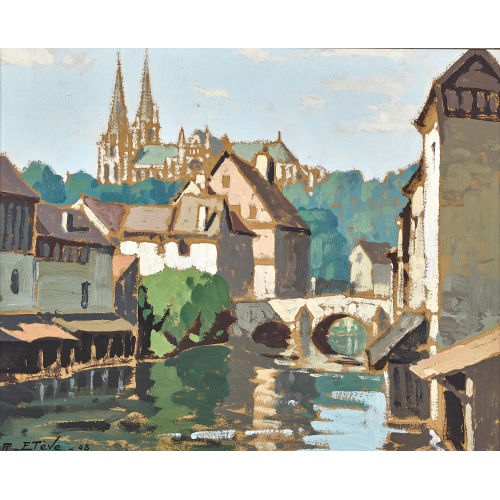 F�LIX RAOUL ET�VE : Vue de Chartres (DOBIASCHOFSKY AUKTIONEN AG)