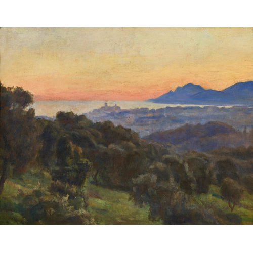 PAUL VIRCHAUX : K�stenstadt im Abendrot (DOBIASCHOFSKY AUKTIONEN AG)