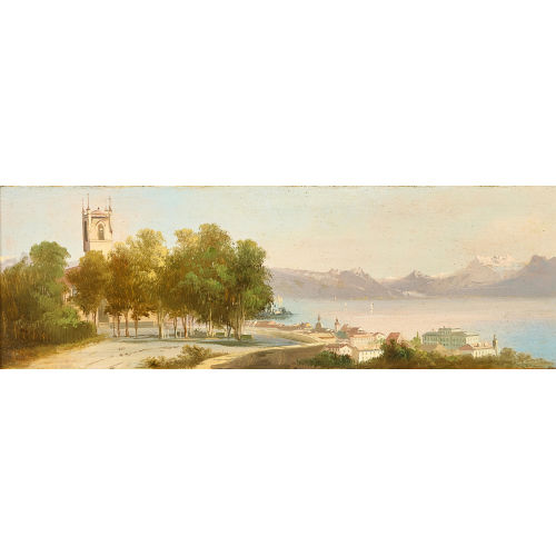 19. JH. SCHWEIZ : Lausanne mit Blick auf die Dents-du-Midi (DOBIASCHOFSKY AUKTIONEN AG)