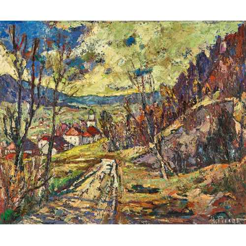 HENRI PICCOT : Herbstlicher Weg (DOBIASCHOFSKY AUKTIONEN AG)