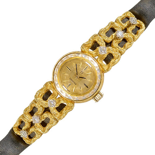 OMEGA : Vintage-Damenarmbanduhr 'Jeux d'Or', Entwurf Gilbert Albert (DOBIASCHOFSKY AUKTIONEN AG)