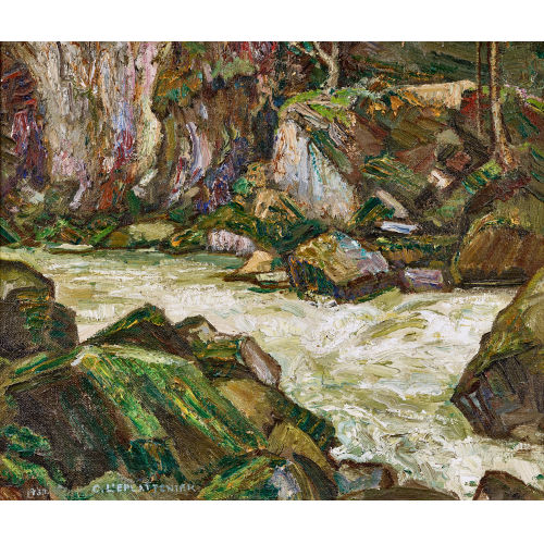 CHARLES L'EPLATTENIER : Wilder Gebirgsbach (DOBIASCHOFSKY AUKTIONEN AG)
